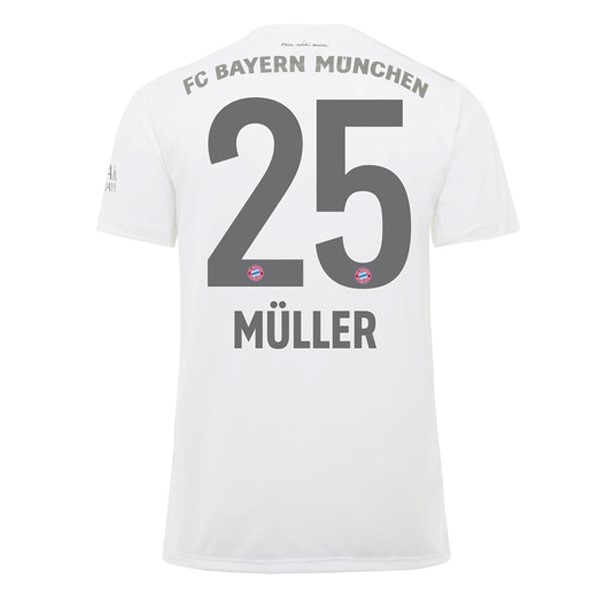 Maillot Football Bayern Munich NO.25 Muller Exterieur 2019-20 Blanc